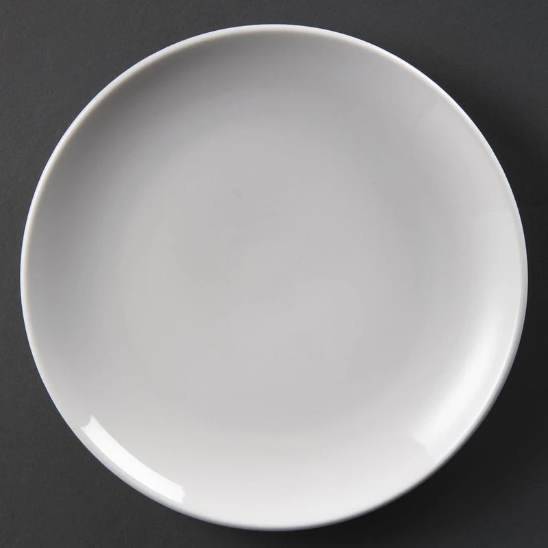 Olympia Coupe Plates Whiteware in Porcelain - White - 230(пїЅ) mm - 12 pc