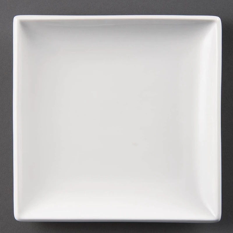 Olympia Whiteware Square Service Plates 240mm Porcelain Restaurant 12pc