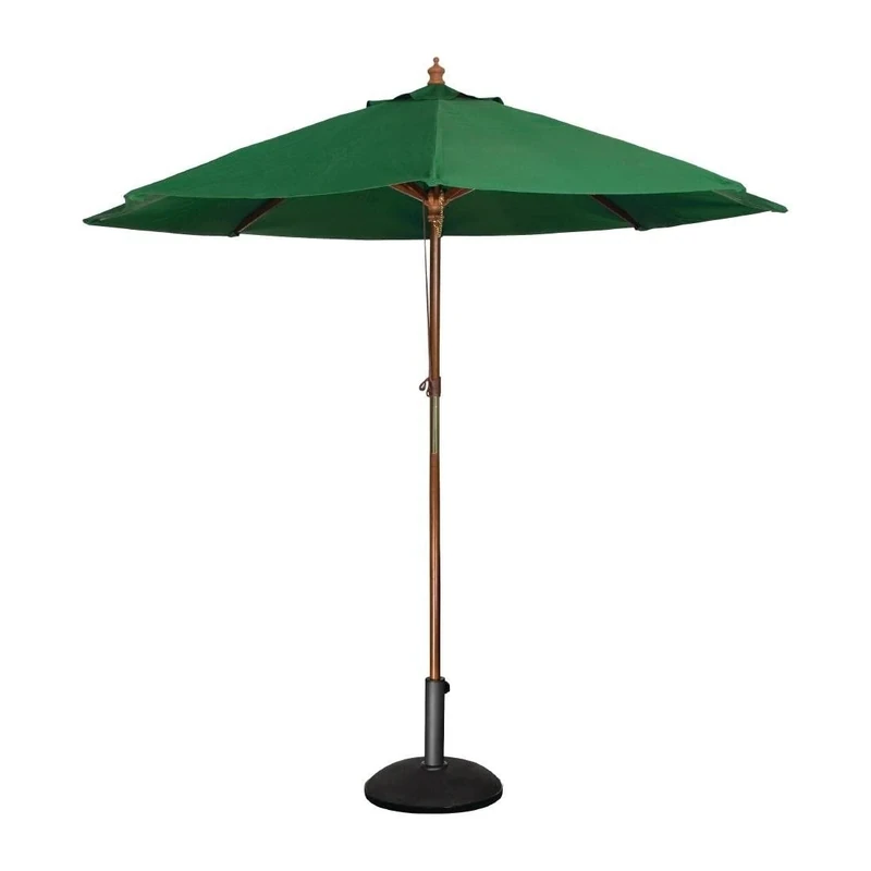 Bolero Round Parasol 237X25M Diameter Green Base Outdoor Garden Umbrella