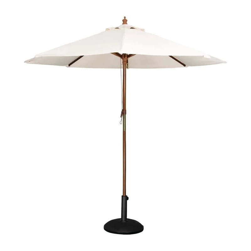 Bolero Round Parasol 237X25M Diameter Cream Base Outdoor Garden Umbrella