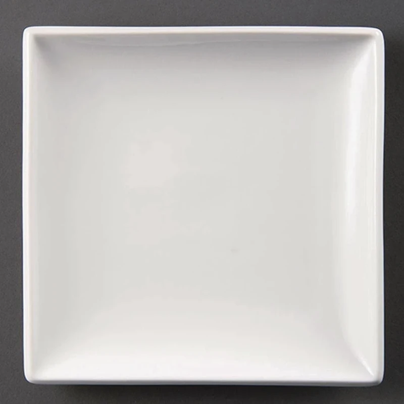 Olympia Whiteware Square Service Plates 295mm Porcelain Restaurant 6pc
