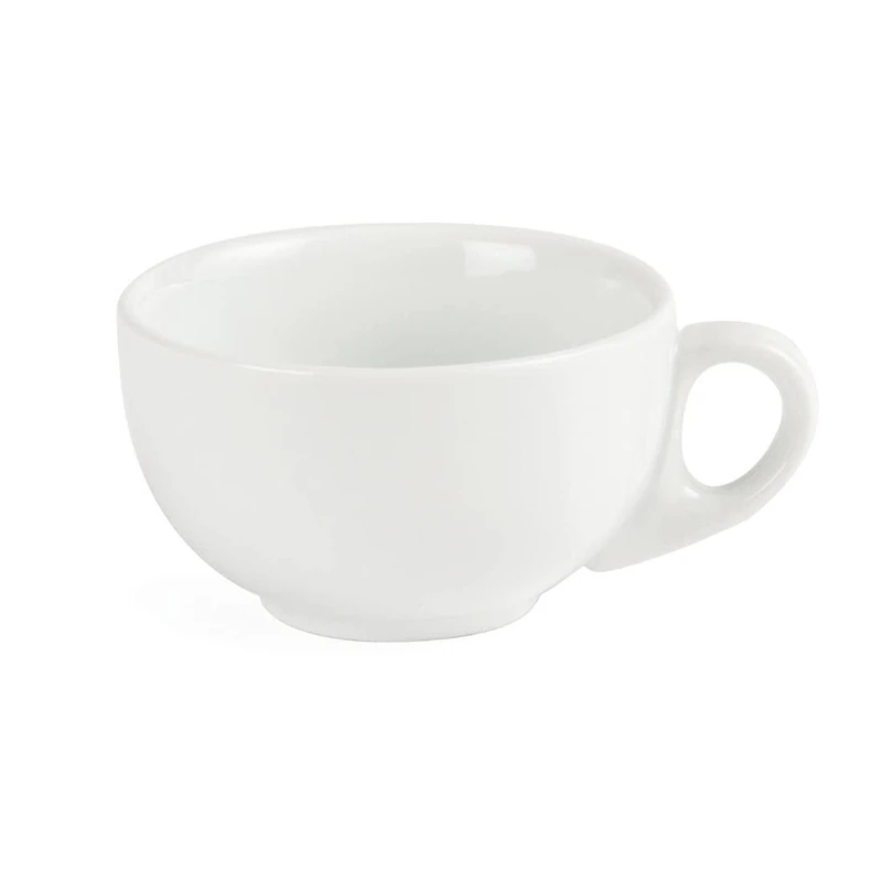 Olympia Whiteware Cappuccino Cups 284ml (12 Pack) - Porcelain Hot Drink Mugs, Oven, Microwave and Dishwasher Safe CB462