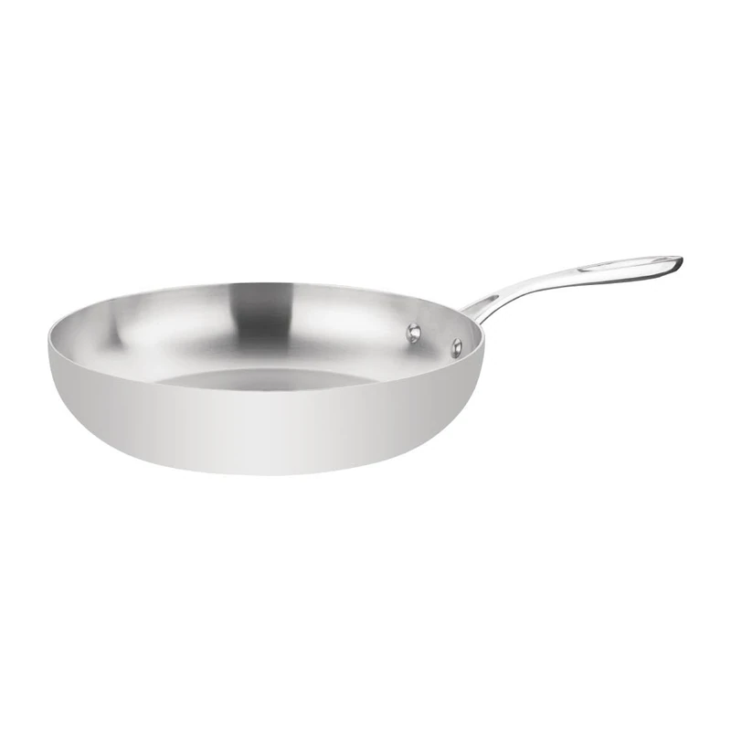 Vogue Y321 Tri-Wall Frying Pan, Stainless Steel, 280mm | Induction Compatible