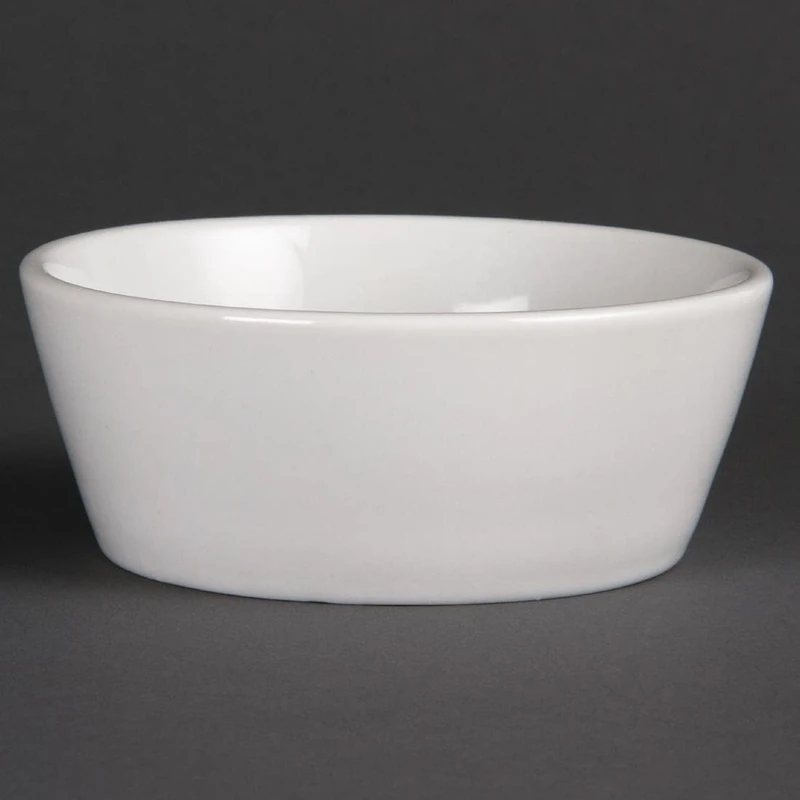 Olympia Whiteware Sloping Edge Bowls 120mm Porcelain Kitchen Dish 12pc