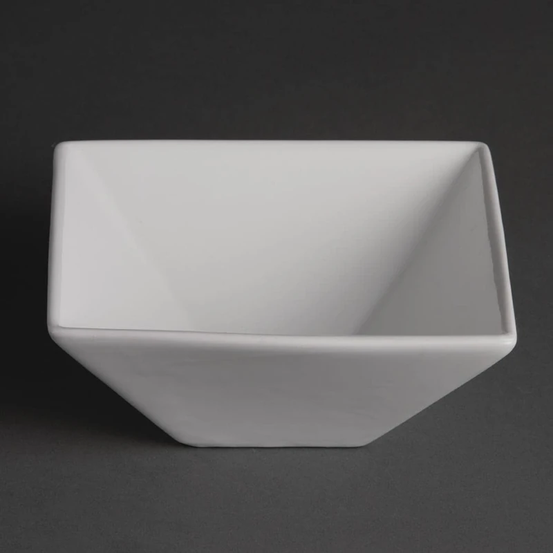 Olympia Whiteware Square Bowls 170mm Porcelain Kitchen Dish Restaurant 12pc