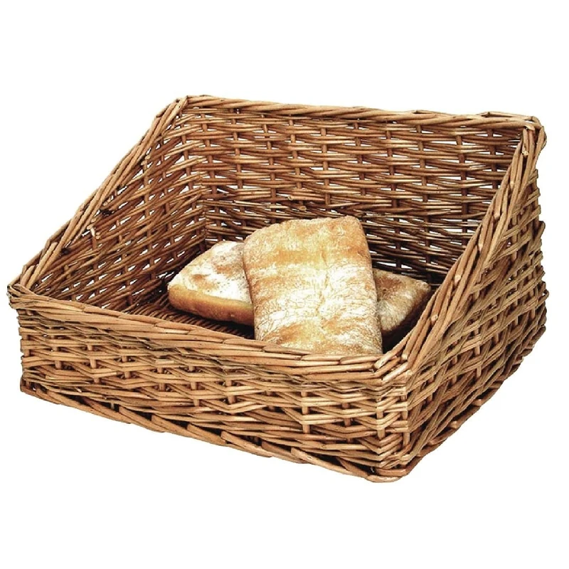 Olympia Bread Display Basket in Rustic Wooden Colour 200x510x390mm