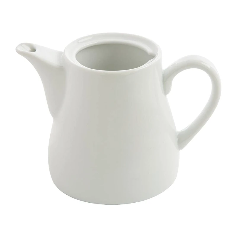 Olympia Whiteware Teapots Set 483 ml/17 oz (Pack of 4), White, Vitrified Porcelain - Oven, Microwave, Freezer & Dishwasher Safe - Heat & Shock Resistant, BS4034 Certified for Hotel Use, U822