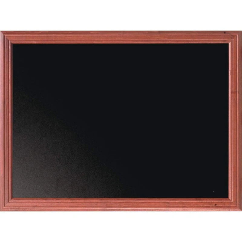 Securit Universal Hardwood Chalk Board, Lacquered Mahogany Finish, Wall Mountable, 60x80cm (WBU-M-60)