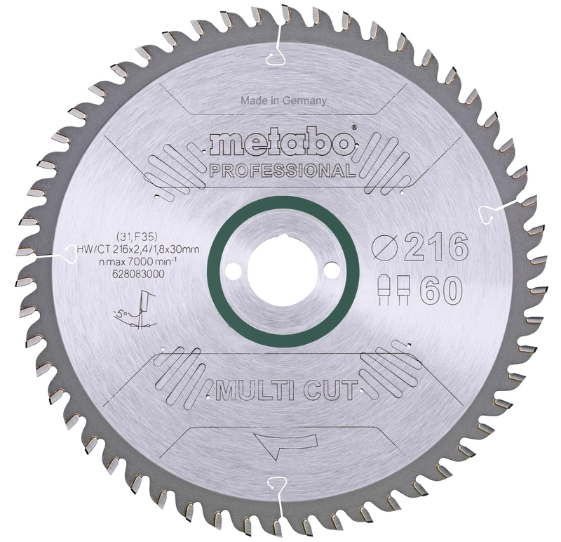 Hoja de Sierra "Multi Cut - Professional", 216x30, D60 DP/DT, 5°neg. (628083000)