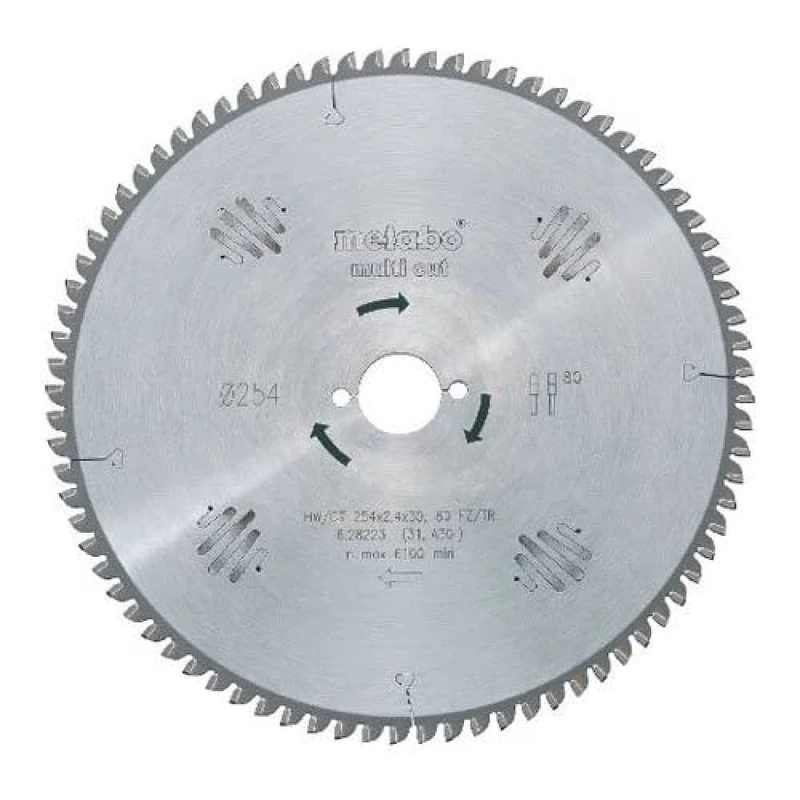 Hoja de Sierra "Multi Cut - Professional", 250x30, D80 DP/DT, 5° neg. (628088000)