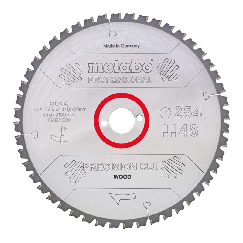 Metabo 628045000 HW/CT 250X30 34 WZ Circular Saw-Blade, Green
