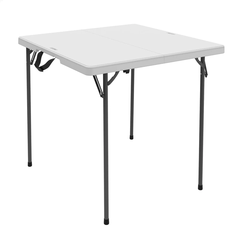 Product Life 80100 Folding Table, White Polyethylene with Steel Frame, 37-in. square – quantity 1