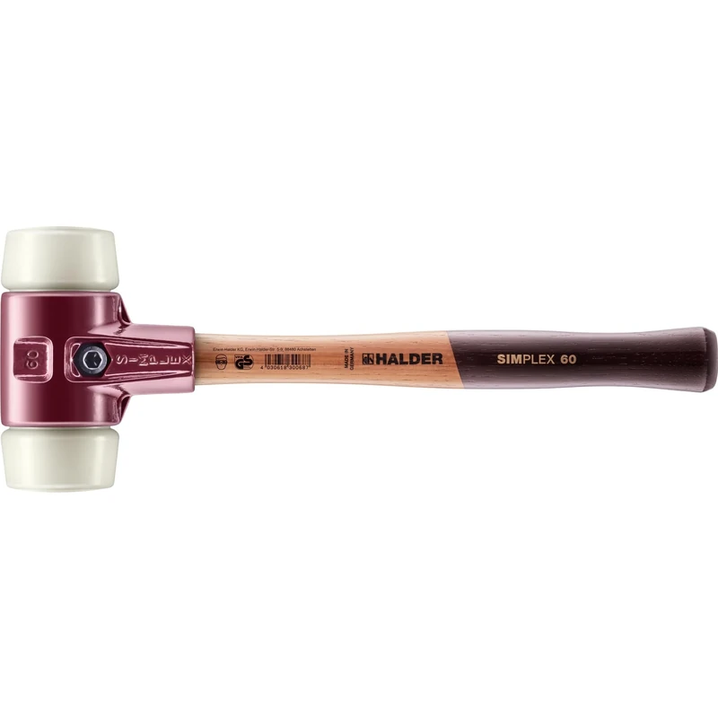 Halder 3008060 60 mm 3008 Nylon "Simlpex" EH Soft-Face Mallet - Multi-Colour