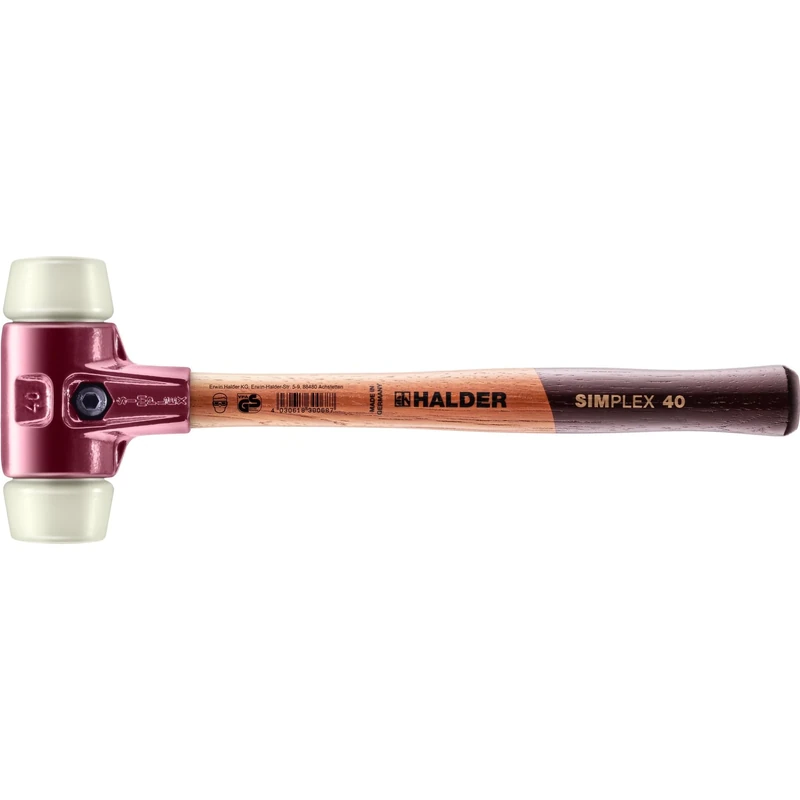 Halder 3008040 40 mm 3008 Nylon "Simlpex" EH Soft-Face Mallet - Multi-Colour