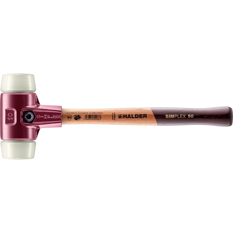 Halder 3008050 50 mm 3008 Nylon "Simlpex" EH Soft-Face Mallet - Multi-Colour