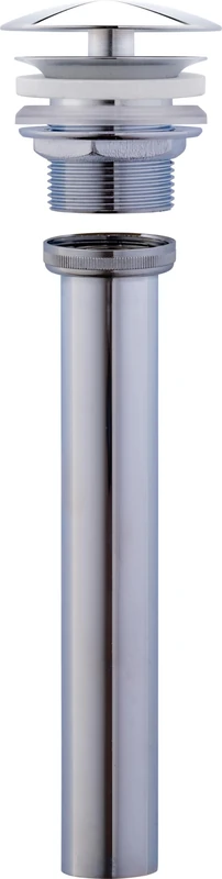 Duravit Universal Drain Fitting with Standard Thread Size 1 ¼, Shaft Valve for Sinks and Basins Without Overflow, Sink Drain in Chrome
