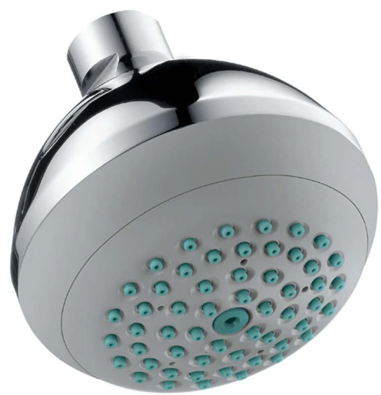 hansgrohe water-saving overhead shower Crometta, fixed shower head 6l/min (EcoSmart Green) 85mm, rainfall shower head with 1 spray, matt white, 28423000