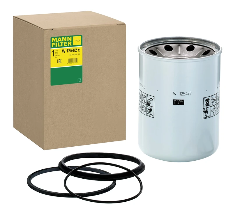 MANN-FILTER W 1254/2 x Oil Filter Hydraulics filter - for Off-Highway Applications