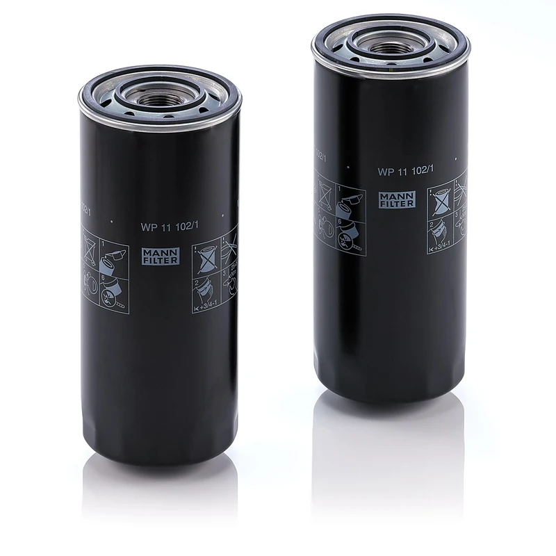 MANN-FILTER WP 11 102/1-2 Oil Filter (set of 2) - for Trucks + Buses