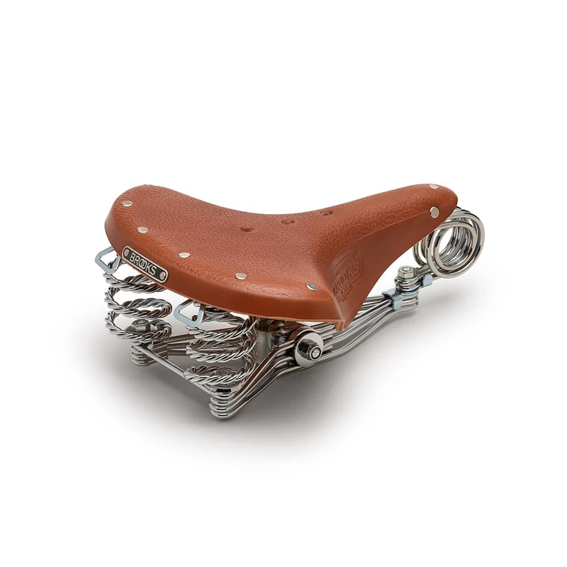 Brooks Saddles B33 Bicycle Saddle with Clamp (Chrome Rails, Honey)