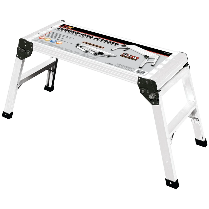 Performance Tool W54039 Folding Aluminum Work Platform And Step (19-1/2-Inch High x 15-1/4-Inch Wide and 30-Inch Long (225lbs Capacity)