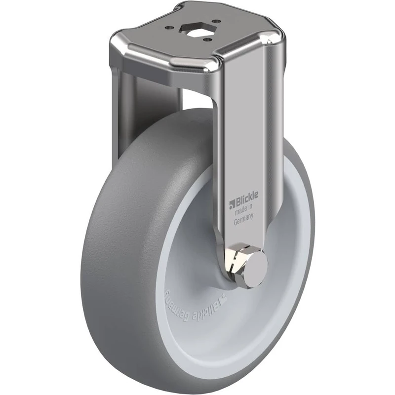 Blickle BKRXA-TPA 101G Fixed Caster, 3.94" Wheel Diameter, 242 lb. Load Capacity