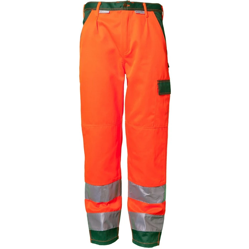 Planam 2018042 Size 42 "High Visible" Trousers - Orange/Green - Image 1