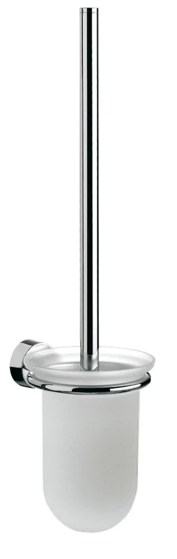 Emco Rondo 2 226394 Toilet Brush Fitting Crystal Glass with Satined Handle Chrome