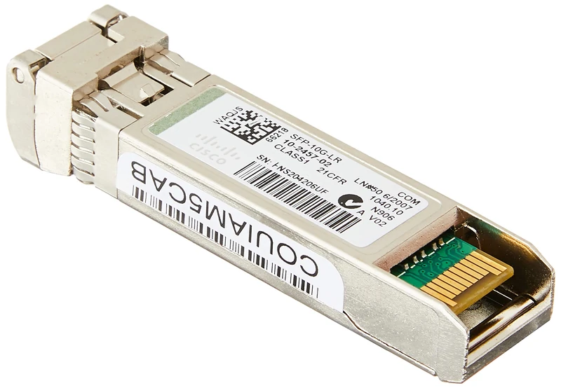 Cisco 10GBASE-LR SFP Module for 10-Gigabit Ethernet Deployments, Hot Swappable, 5-Year Standard Warranty (SFP-10G-LR=)