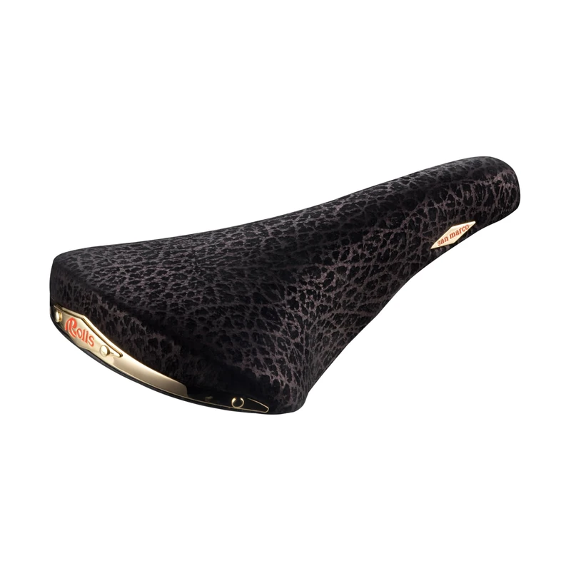 Selle San Marco - ROLLS Le Rino, Vintage leather saddle, Very Comfortable and Elegant, with a Rounded Shape, Suitable for Any Type of Use - Black