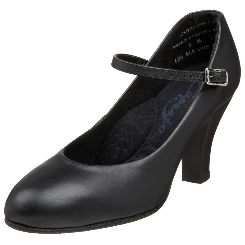 Capezio Womens 3" Footlight Theatrical, Black, 8 UK