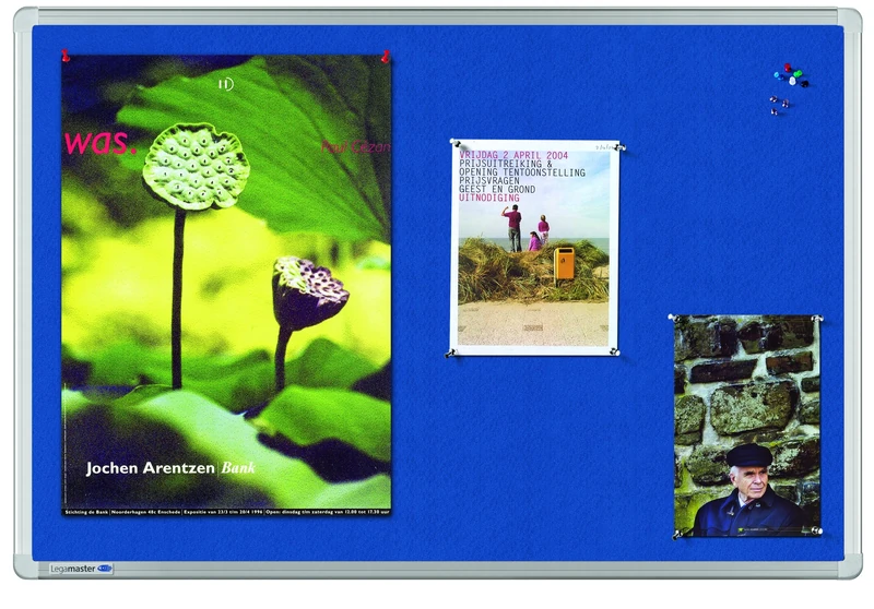 Legamaster UNIVERSAL Felt Pinboard 90x120cm - Blue Bulletin Boards Fabric Noticeboard Board for Offices Bedroom Kitchen