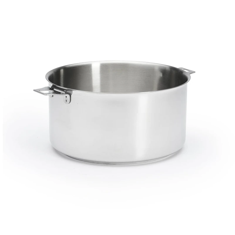 De Buyer Twisty Stainless Steel Saucepan/Stewpan without Handle 28 cm, Silver