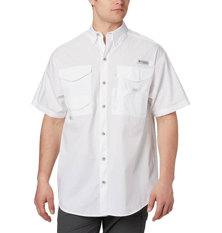 Columbia Men's Bonehead Short Sleeve Shirt, White, 4X