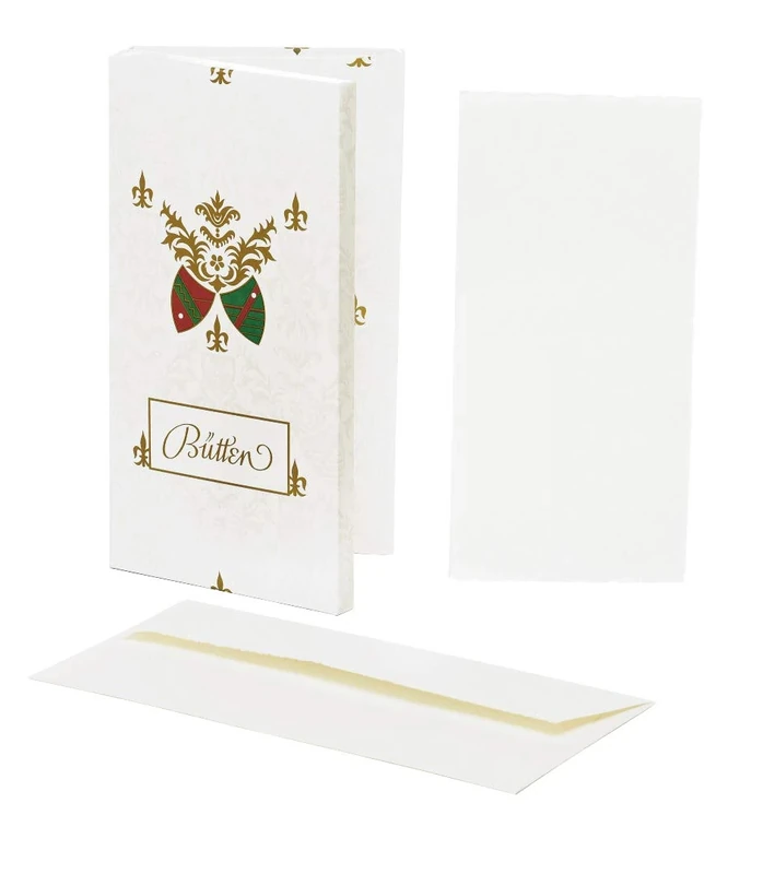Rössler 22413801 Card Holder DIN Zerkall Handmade Paper 10 Cards White - Image 1