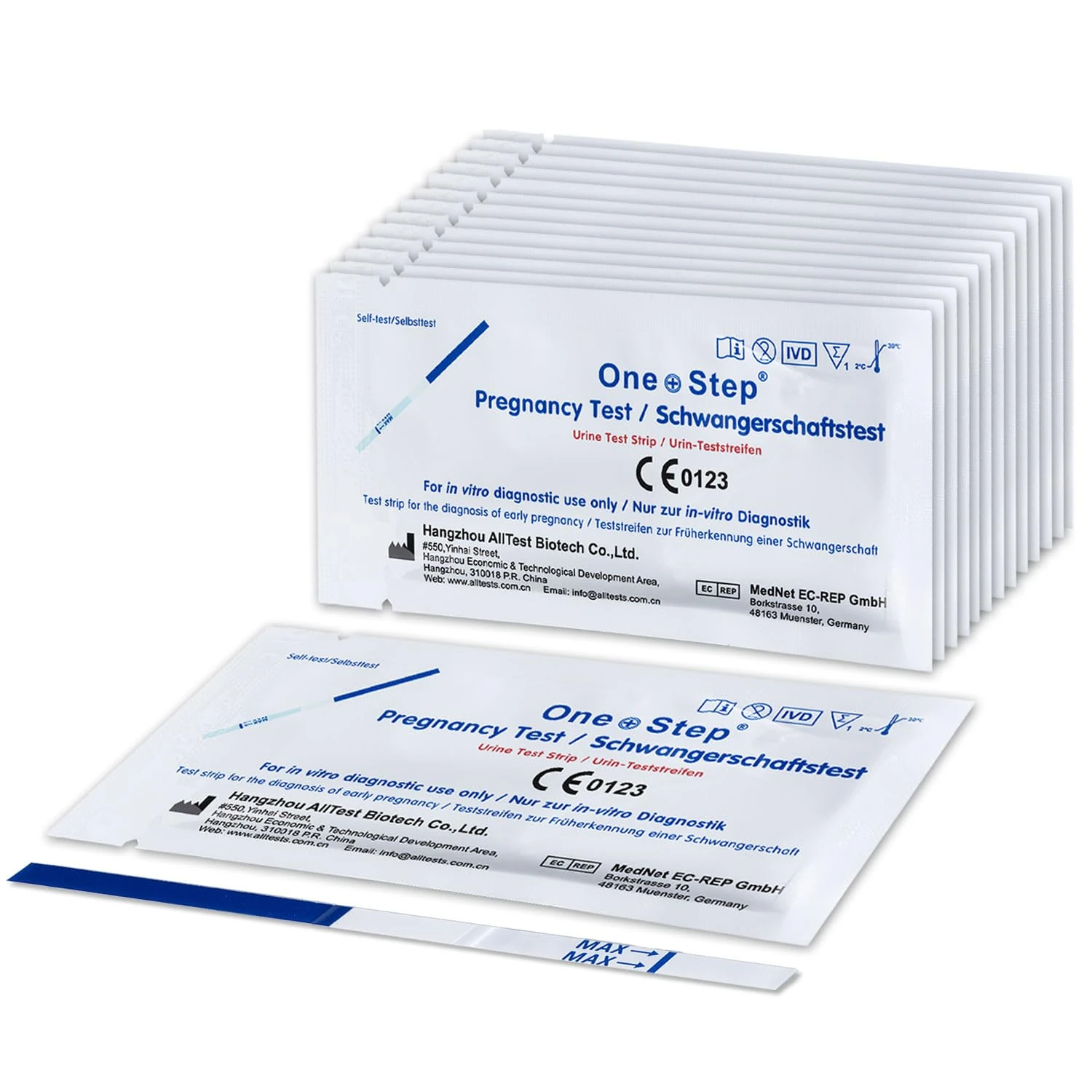 15 x Ultra Early - 10mIU Wide Width 3.5mm Pregnancy Test Strips (Tests up to 6 Days Earlier)
