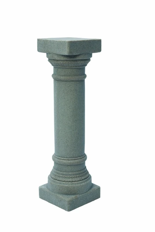 Emsco Group Greek Column Statue – Natural Granite Appearance – Made of Resin – Lightweight – 32” Height