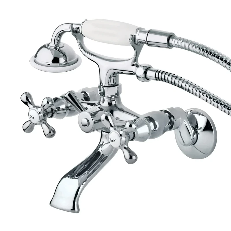 Kingston Brass KS265C Clawfoot Tub Wall Mount Faucet, Polished Chrome
