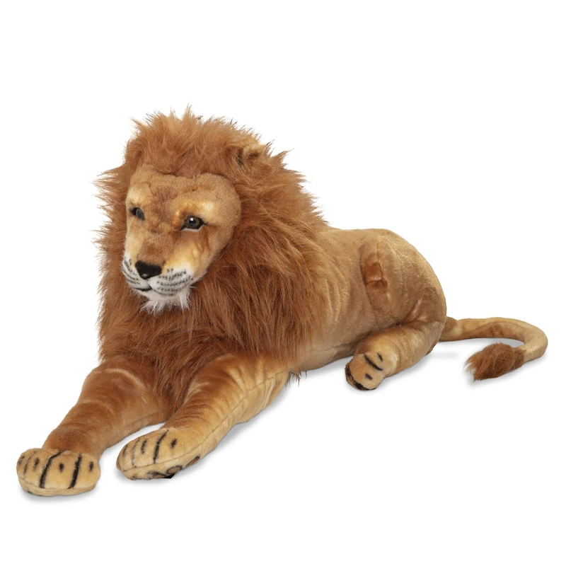 Melissa & Doug Giant Lion - Lifelike Stuffed Animal (over 1.8m long) Big Lion Stuffed Animal Plush Toy