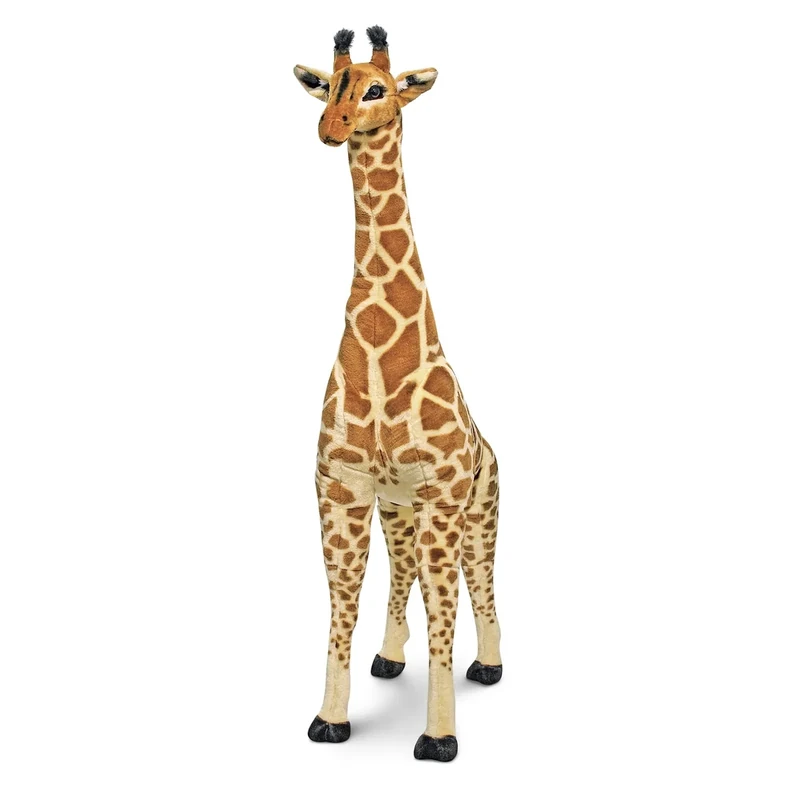 Melissa & Doug Playspaces and Room Decor, Lifelike Stuffed Animal, Soft Fabric, Brown, Over 1.4 Metres Tall, Big Giraffe 1.4 m