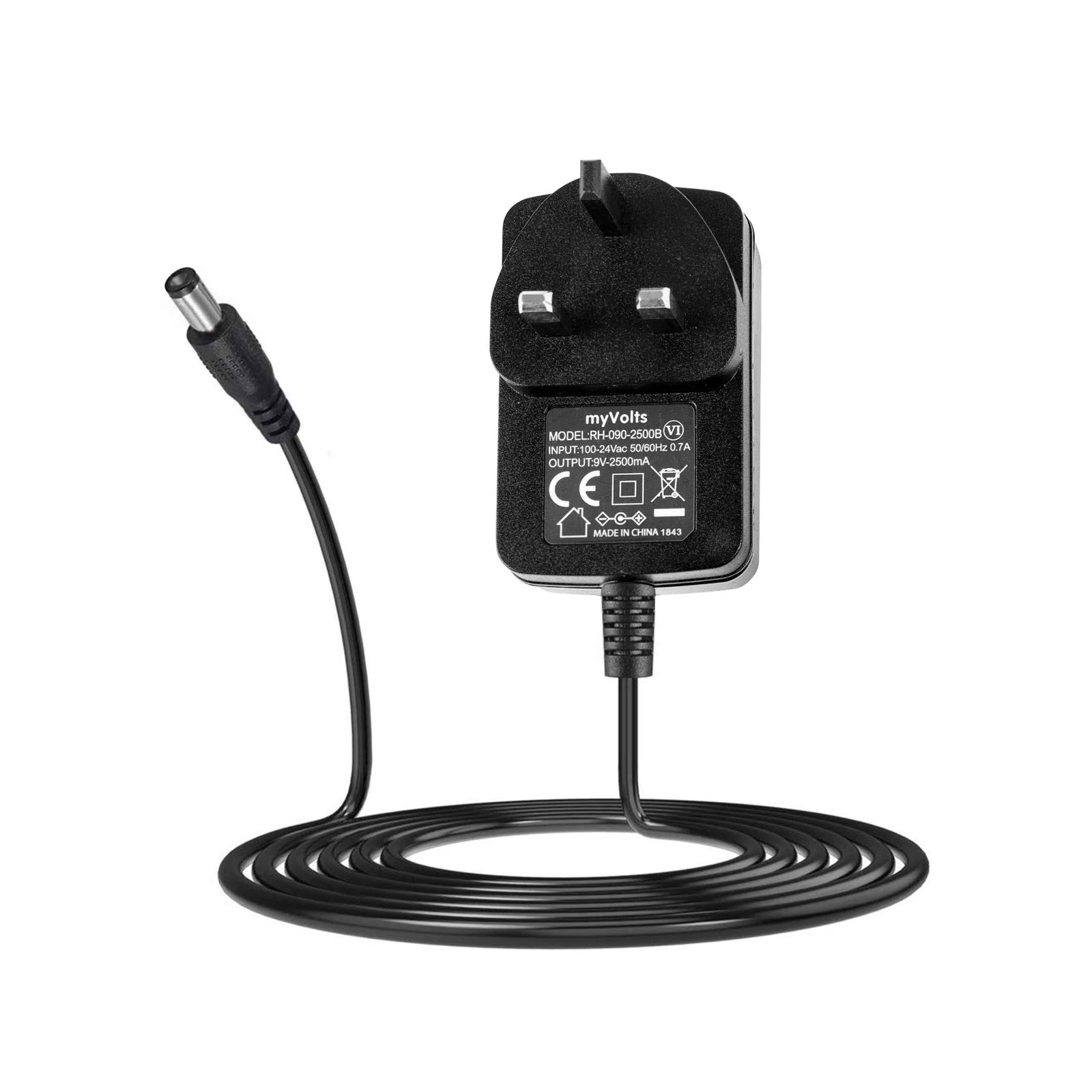 myVolts 9V power supply adaptor compatible with Jwin iLuv i1155BLK/i1055BLK DVD player - UK plug