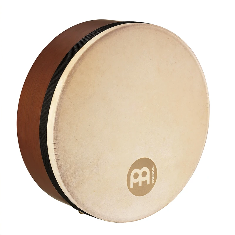 Meinl Percussion Bendir Drum Instrument - Small Hand Drum with Strings and Goat Skin - 12 Inches - Tunable - Siam Oak, Brown (FD12BE)