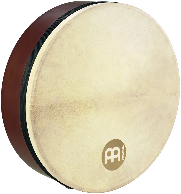 Meinl Percussion Bendir Drum Instrument - Medium-Small Hand Drum with Strings and Goat Skin - 14 Inches - Tunable - Siam Oak, Brown (FD14BE)