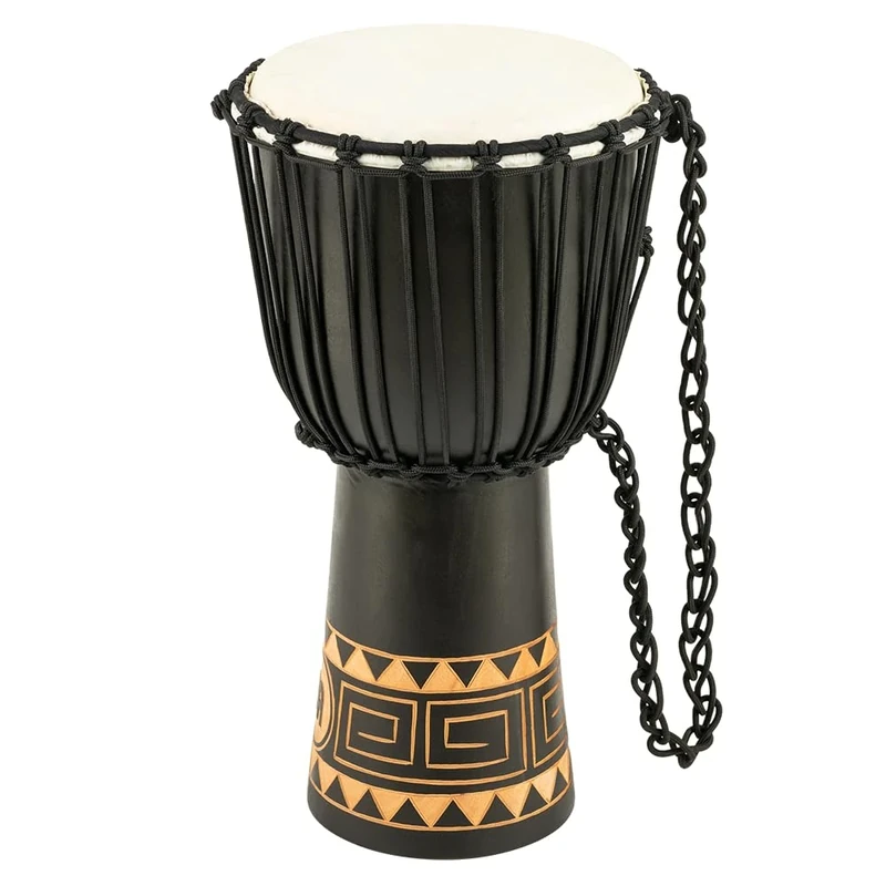 Meinl Percussion Rope Congo Djembe - Large Handdrum - With Goat Head - Diameter 12 Inches - Mahogany, Dark Brown (HDJ1-L)