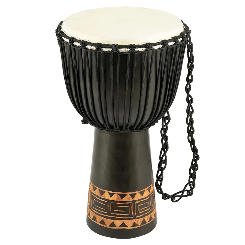 Meinl Percussion Rope Congo Djembe - Very Large Handdrum - With Goat Head - Diameter 13 Inches - Mahogany, Dark Brown (HDJ1-XL)