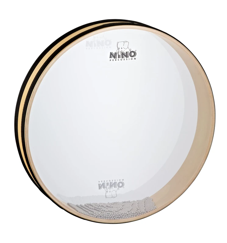 Nino Percussion Sea Drum Instrument - Very large Hand drum for Children from 5 Years - Diameter 14 inch (ca. 35,5 cm) - Siam Oak, Natural (NINO30)