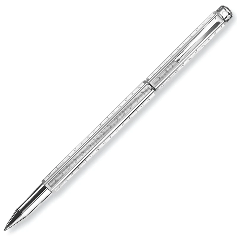 Caran d'Ache Chevron Roller Pen - Rhodium