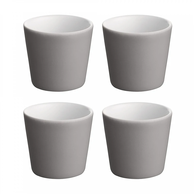 Alessi Tonale Mocha Cup, Dark Grey, Set of 4 Pieces