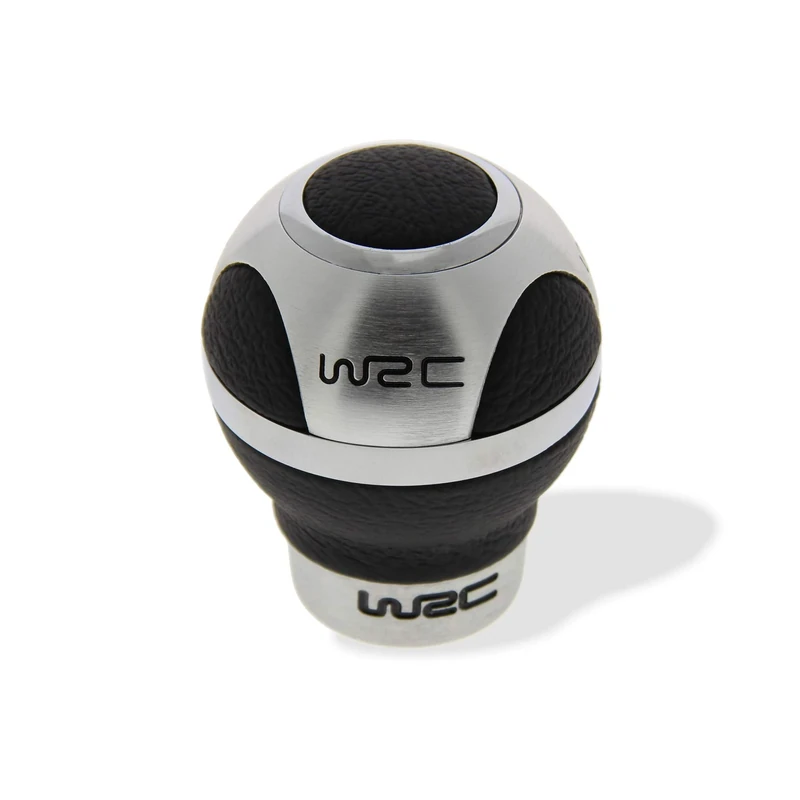 WRC 007303 Gear Knob with 3 Active Points in Aluminium & Black Leather