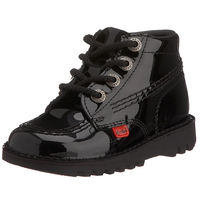 Kickers Unisex Kid's Kick Hi Core Ankle Boots, PATENT BLACK, 5 UK Child